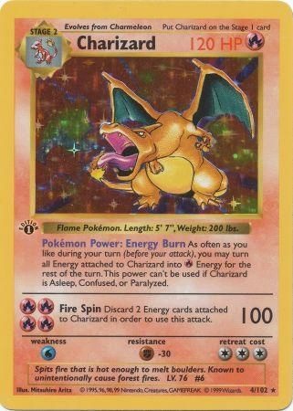 Charizard Holo 1st Edition card front